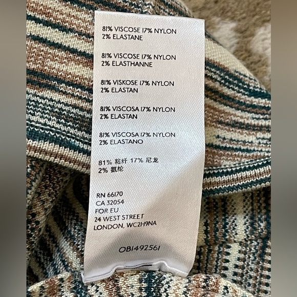 Anthropologie blue brown space dye strappy tank top women’s size medium - Picture 9 of 9